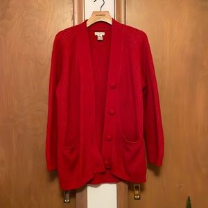 VINTAGE ❤️‍🔥 Yarnworks Cherry Red knit cardigan
